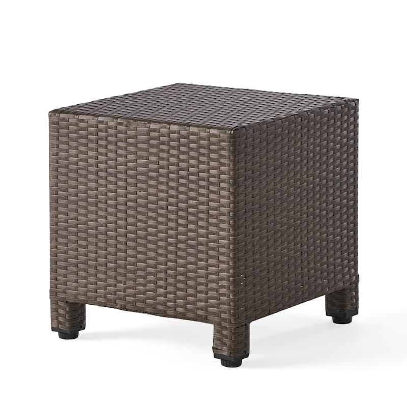 Puerta Outdoor Wicker 3-piece Swivel Chat Set with Cushions by Christopher Knight Home