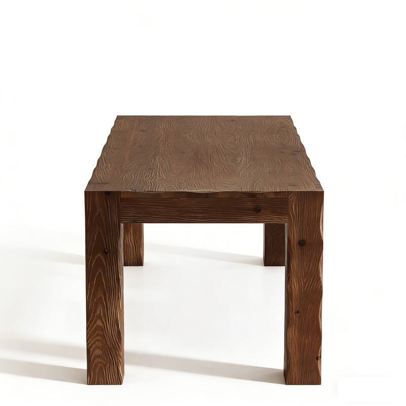 63" Solid Wood Kitchen Dining Table for 4-6 People