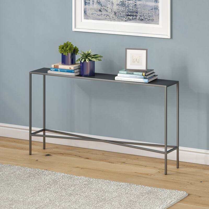 Henley 55'' Wide Rectangular Console Table with Glass Top