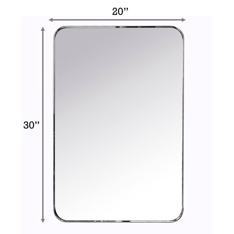 Arthers Stainless Steel Metal Bathroom Vanity Wall Mirror