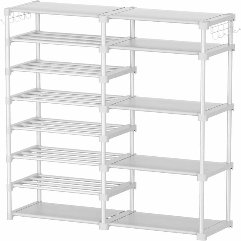 8-Tier Shoe Rack Storage Organizer - 16"D x 8"W x 6"H