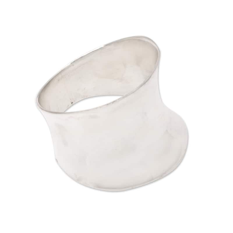 Novica Handmade Contemporary Shine Sterling Silver Band Ring