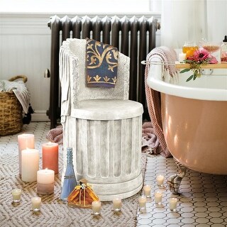 Design Toscano Baths of Caracalla Spa Stool - Antique White