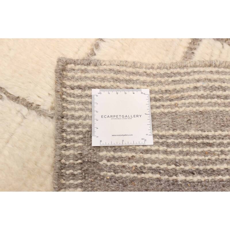 ECARPETGALLERY Hand-knotted Tangier Cream Wool Rug - 8'2 x 10'0