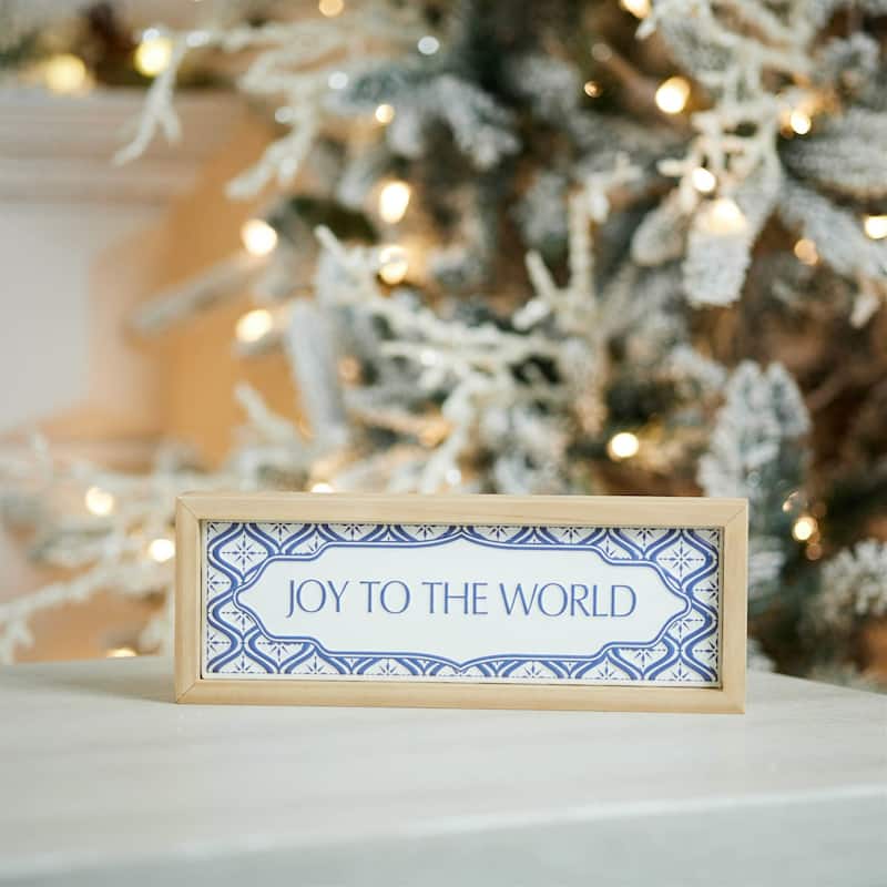 Joy to the World Christmas Wall Art - 4.5" x 12"