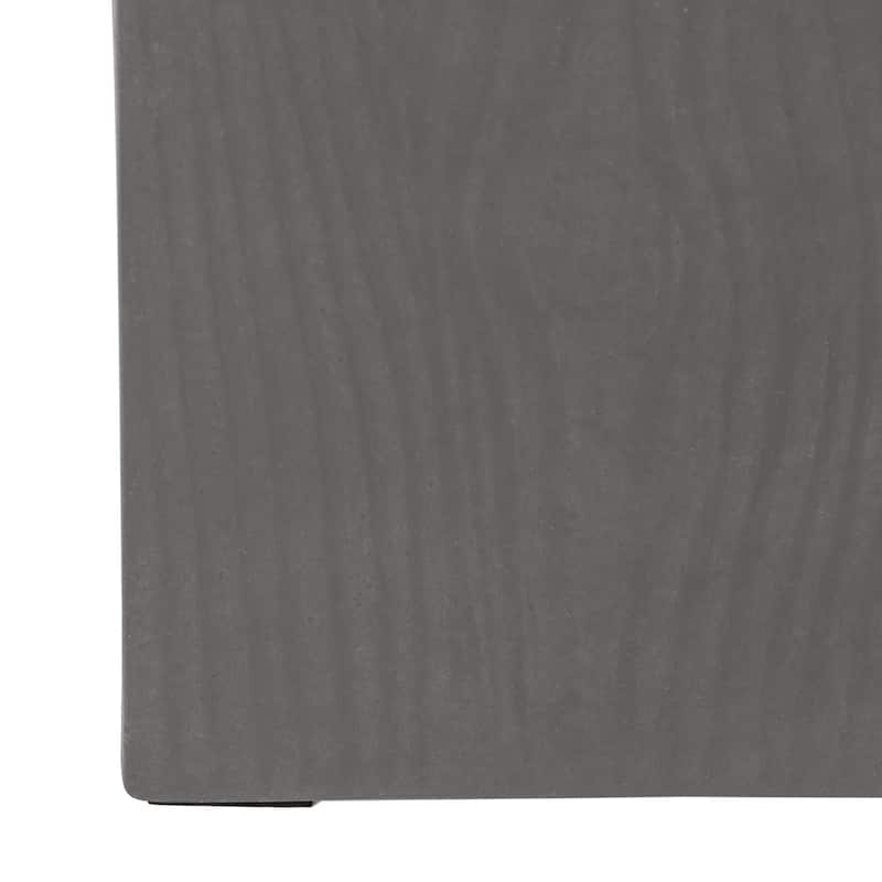 SAFAVIEH Mahin Cube Concrete Indoor/ Outdoor Accent Table (Dark Grey) - 14.9"x14.9"x16.5" - 15Wx15Dx17H