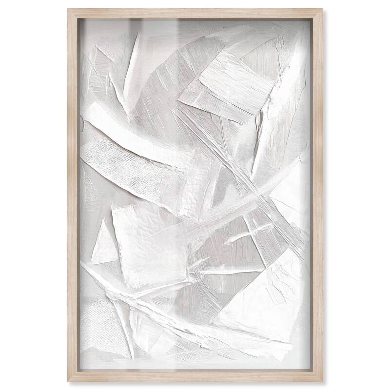 Thick White Texture II Shadowbox by Art Remedy - Natural - 10" x 15"
