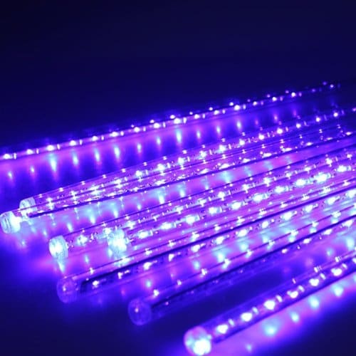 AGPtek 8 50cm 240LED Colorful Tube Meteor Shower Rain Lights Snowfall Light for Wedding Party Decoration