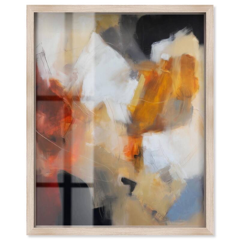 Earth and Fire I Shadowbox by Art Remedy - Natural - 30" x 36"