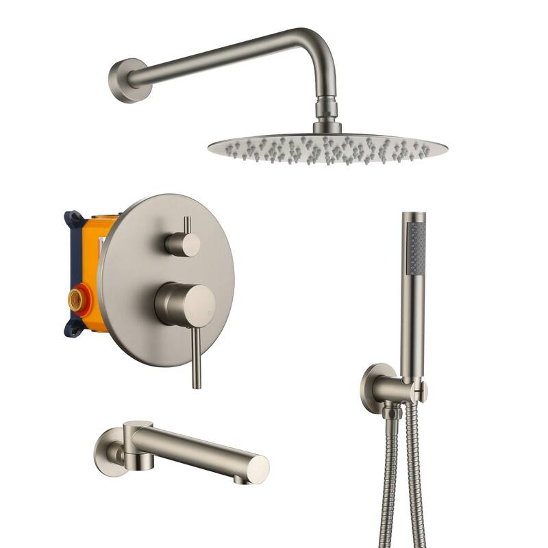 10-Inch Three-function Wall-mounted Round Shower Set