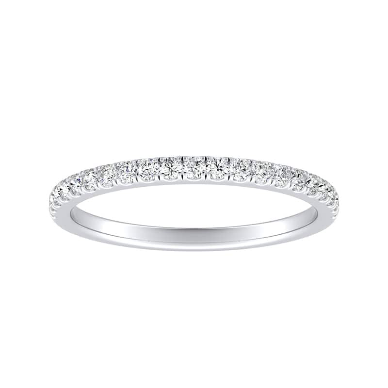 Auriya 1/5ctw Round Diamond Wedding Band 14k Gold - White - 9