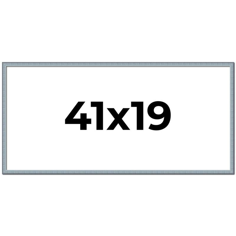 41x19 Frame Rustic Sky Blue Solid Wood Picture Frame | 0.75 Inch