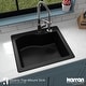 preview thumbnail 33 of 59, Karran Drop-In Quartz Composite 25 in. Single Bowl Kitchen Sink Kit