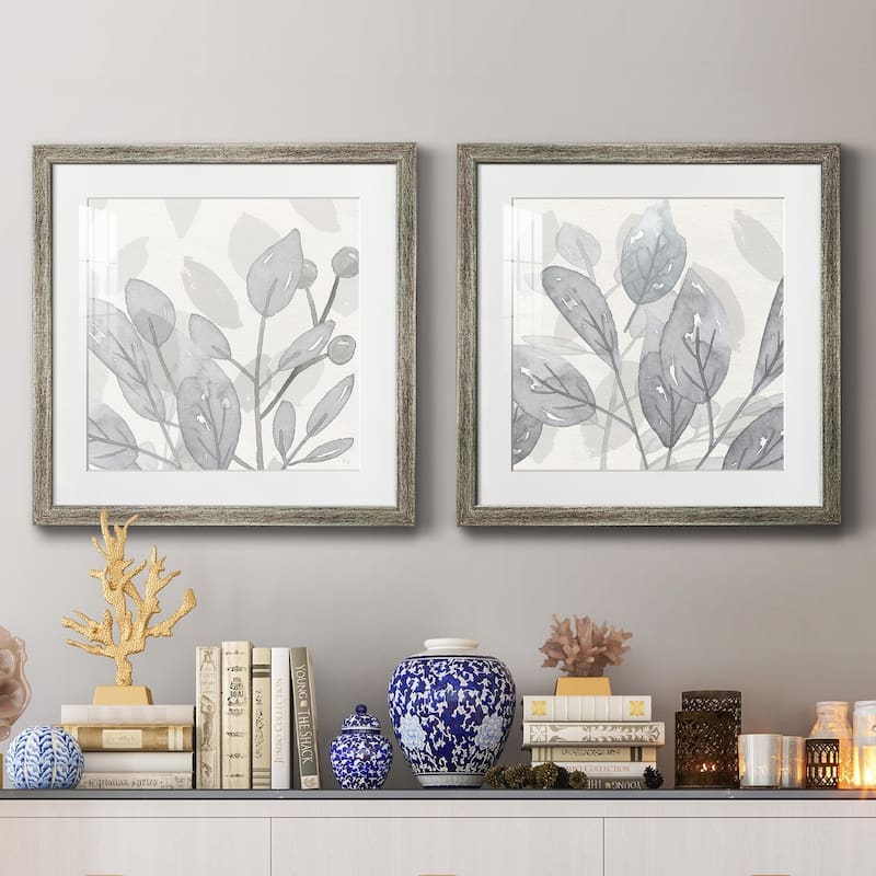 Shadow Leaves I- Premium Framed Print - Ready to Hang