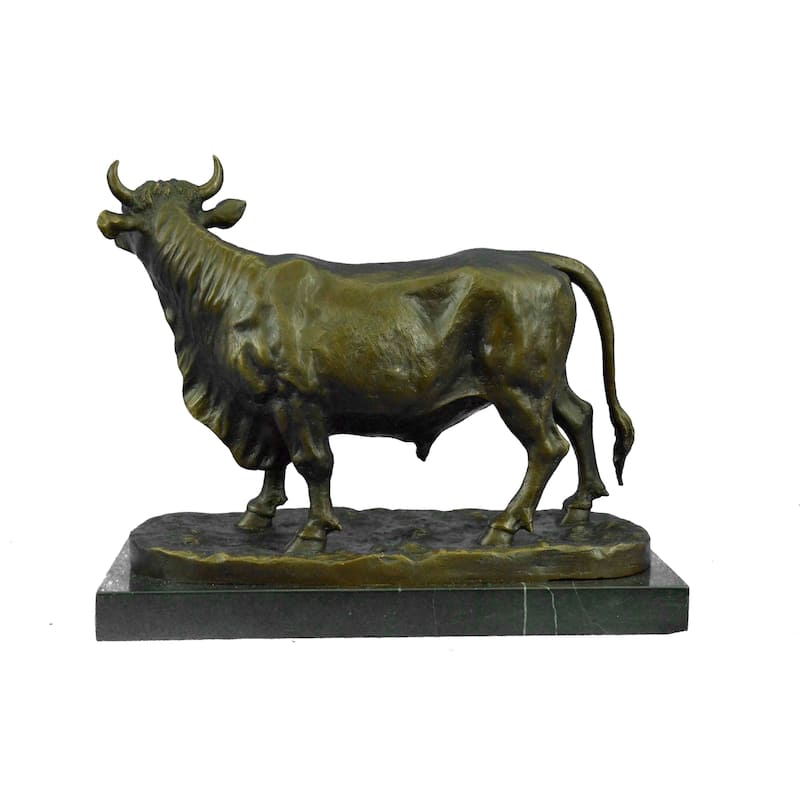 Isidore Bonheur Signed Stock Market Bull Cow Statue Hot Cast Figurine Figure Art