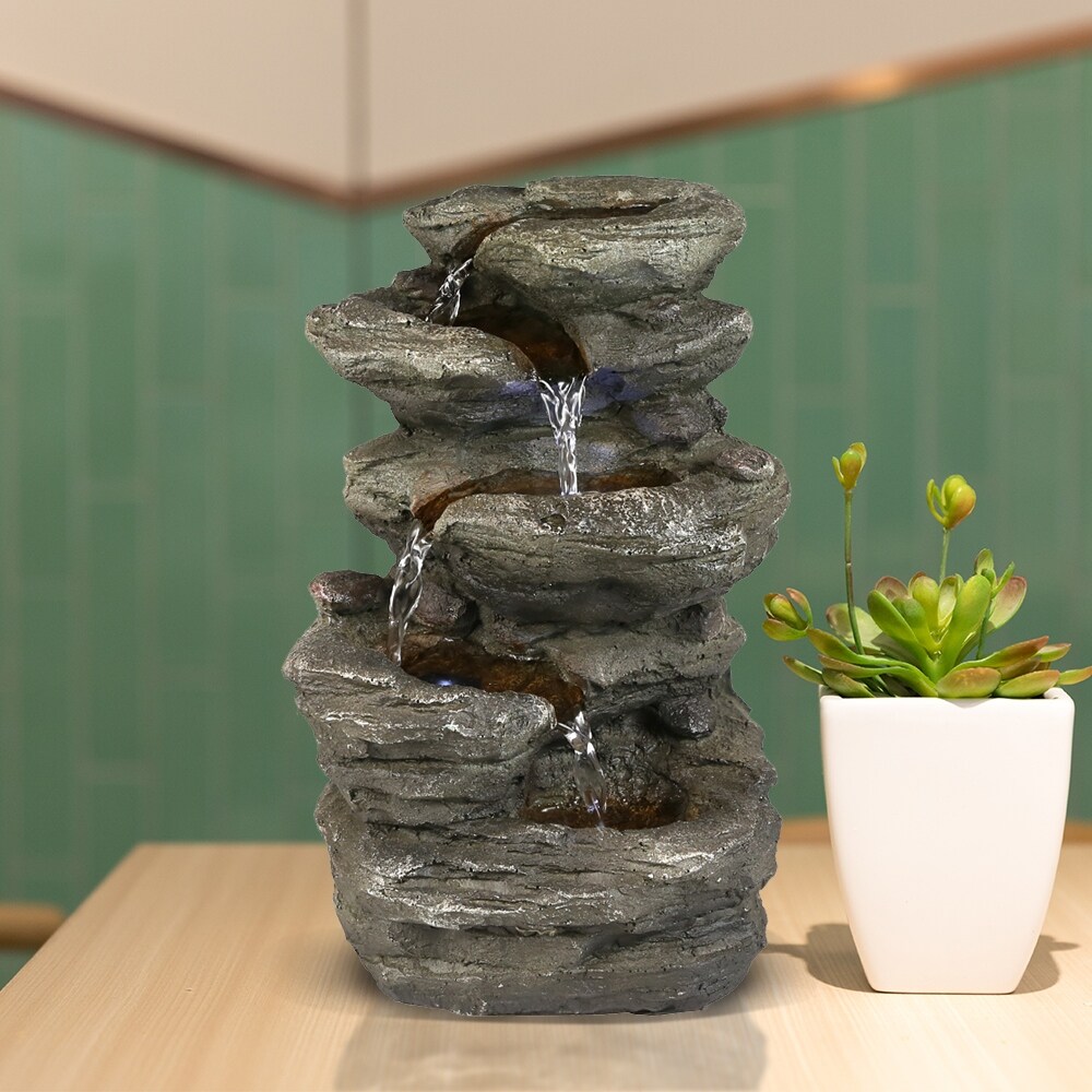 Indoor Small Cascading Rock Like Waterfall Fountain For Home Decor Overstock 31566559