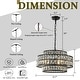 preview thumbnail 10 of 15, AloaDecor Modern Crystal Chandelier Matte Black Finish Tiered Drum Pendant Light for Small Spaces Dining Room Entryway