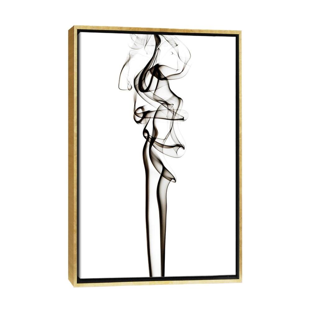 iCanvas "Abstract Black Smoke - Sensual" by Philippe Hugonnard Framed Canvas Print