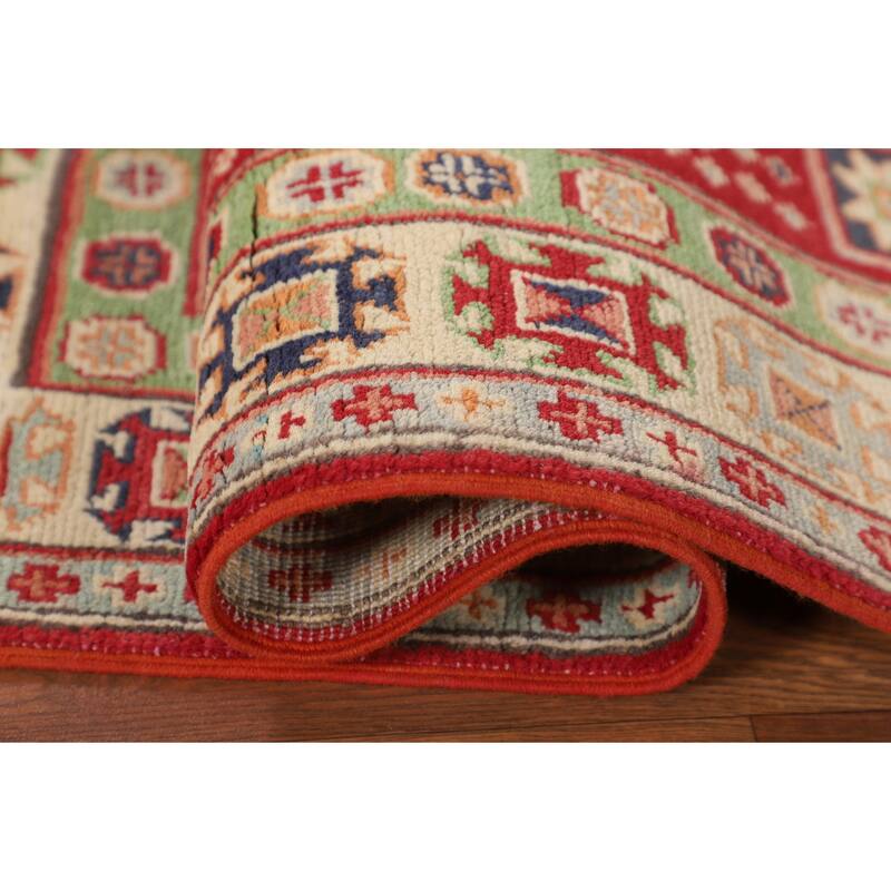 Kazak Oriental Accent Rug Handmade Foyer Wool Carpet - 2'8" x 4'1"