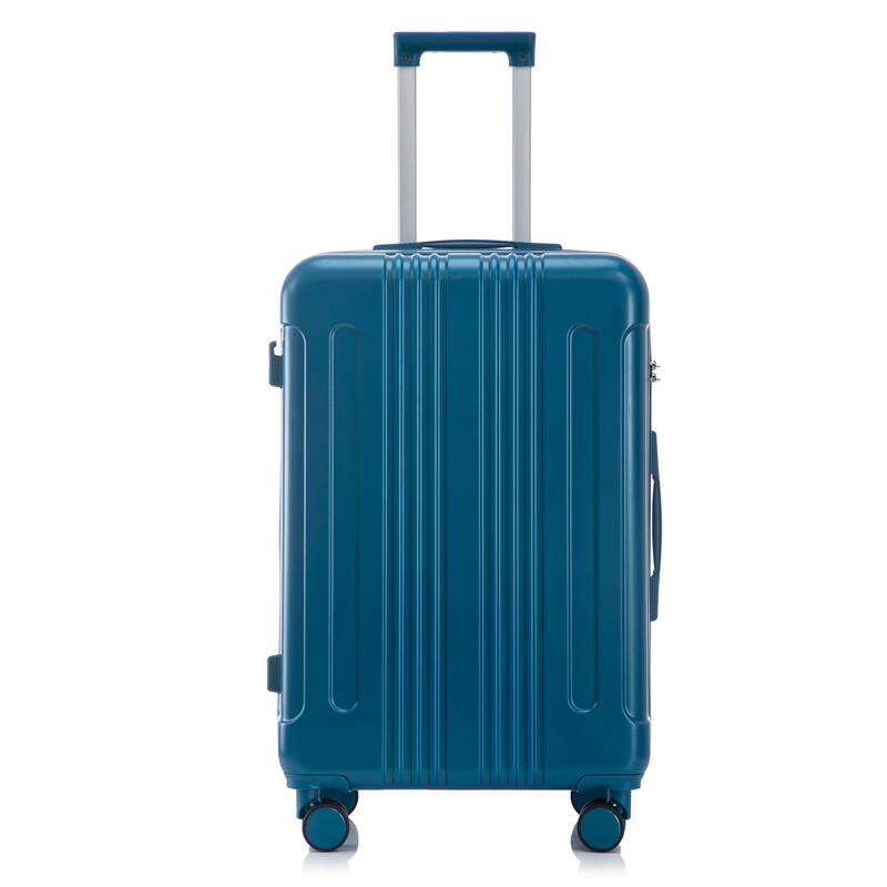20"/24"/28" 3-Piece, Modern Luggage Sets with Retractable Handle and Combination Lock, for Boarding Travel, Dark Blue