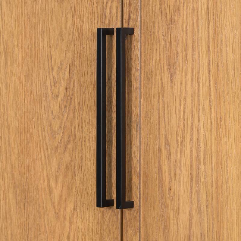Sophisticated Oak Veneer Cabinet With Multiple Storage Functions,Suitable For Study,Entryway,Hallway,Living Room,Foyer