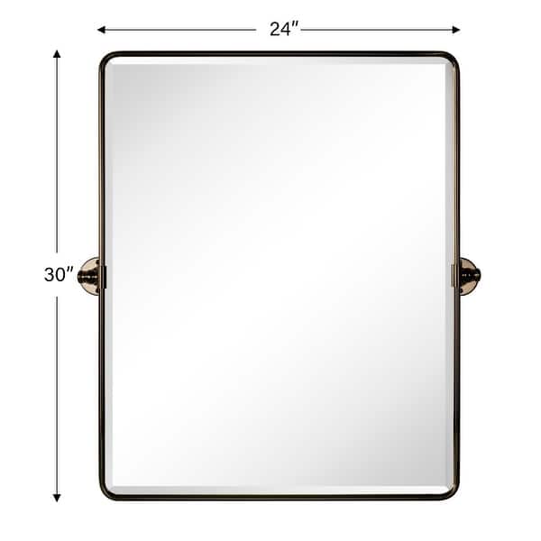 dimension image slide 24 of 30, TEHOME Woodvale Rectangle Vertical Metal Wall Mirrors