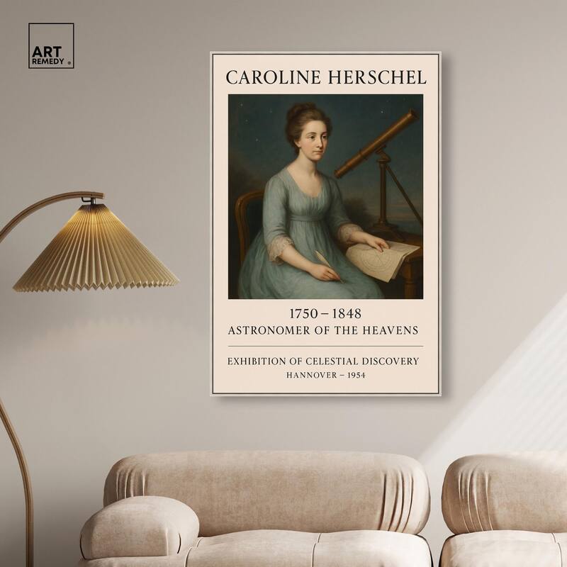 Early Female Astronomer Canvas by Art Remedy
