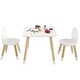 preview thumbnail 3 of 9, White Wooden Kids Toddler Multi-Activity Table and Chair Set Perfect for Child Room or Playroom or Daycare