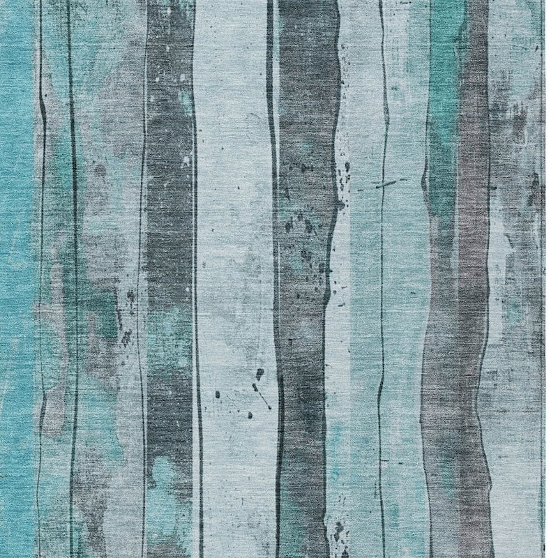 HomeRoots Striped Transitional Rectangle Outdoor Rug