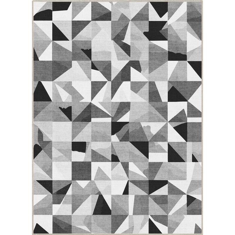 Well Woven Apollo Modern Tile Mid-Century Modern Flat-Weave Area Rug