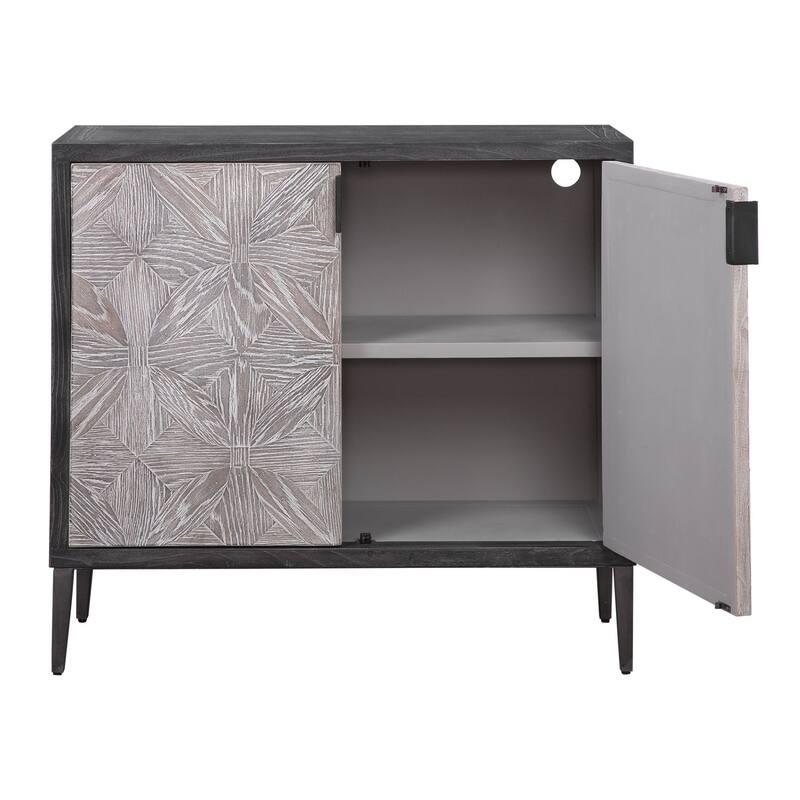 Uttermost Laurentia 37" Wide 2 Shelf Lodge Style Accent Cabinet with