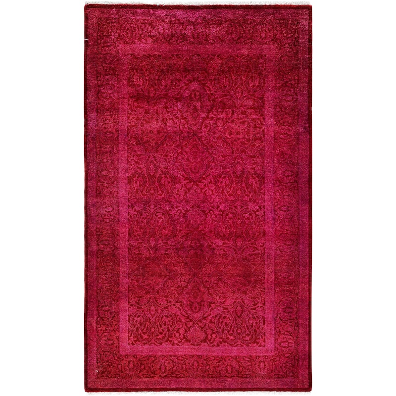 Overdyed One-of-a-Kind Hand-Knotted Area Rug - Purple - 3' 2" x 5' 4"