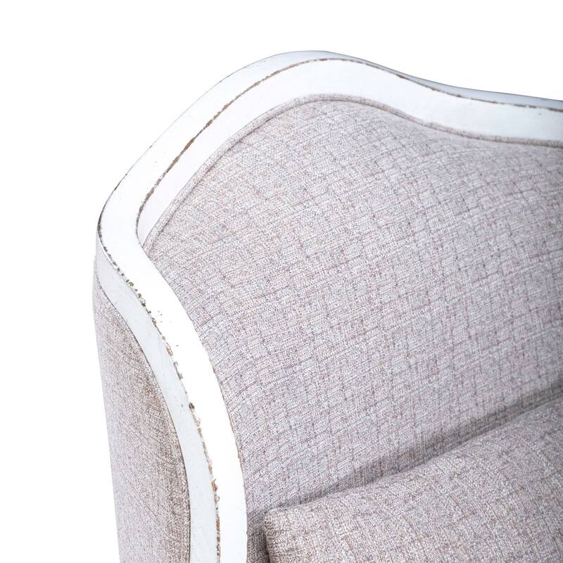 Magnolia Manor Antique White Upholstered Accent Chair
