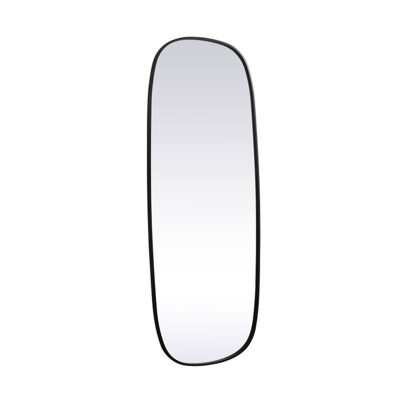 Indigo Home Metal Frame Oval Mirror 24x60 Inch