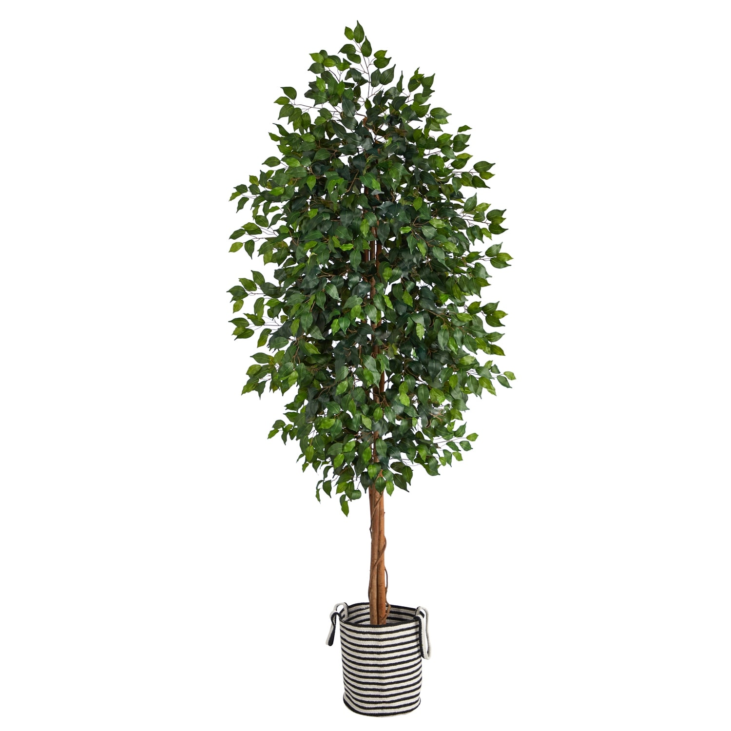 Artificial Indoor Tree - 5.5ft Real Touch Tree in Black Planter - Home Office Decor - Green - 96