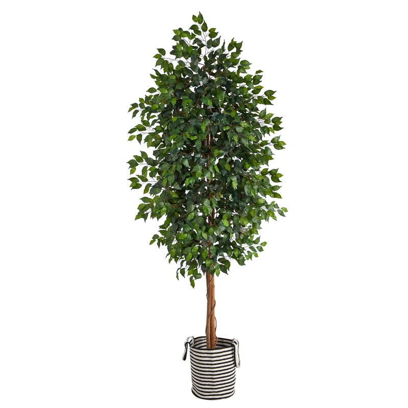 Artificial Indoor Tree - 5.5ft Real Touch Tree in Black Planter - Home Office Decor - Green - 96