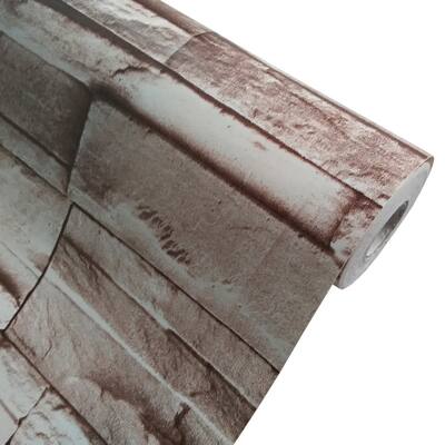 Vinyl Pre-pasted Waterproof Wallpaper Strippable Self-Adhesive Home Decor (Roll) for All Walls and The Ceiling, Brick Wood