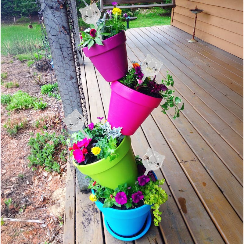 Aqua Glass Plant Watering Cat Globes - Automatic Self Watering Drip Irrigation Ideal for Vacation Plant Care
