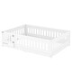 preview thumbnail 5 of 46, Solid Wood Floor Bedframe with Heightened Safety Guardrails and Door