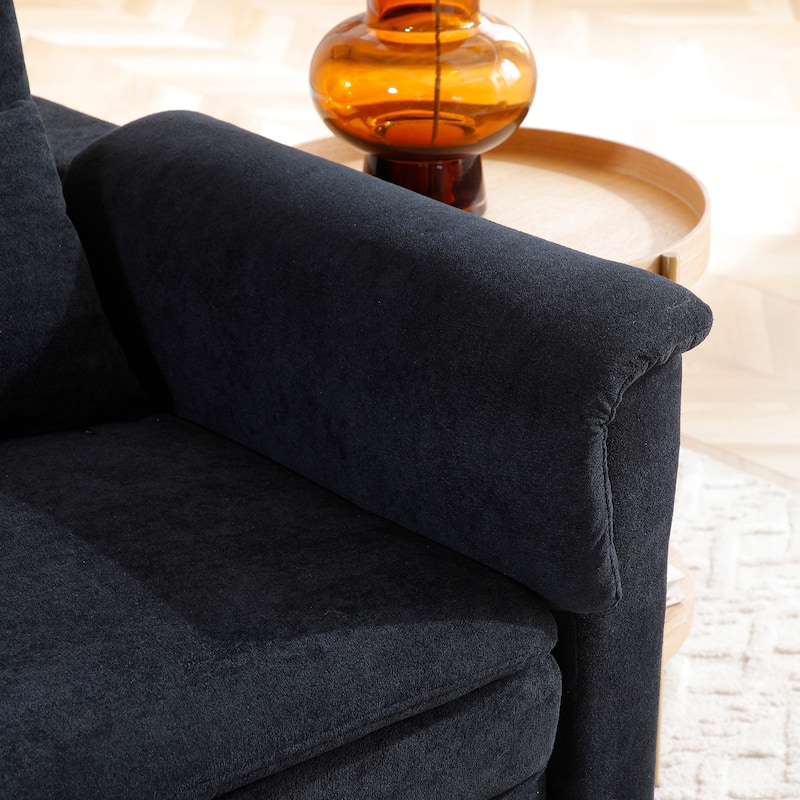 Anmytek 55" Velvet Loveseat Sleeper Sofa 3-in-1 Pull Out Bed Adjustable Backrest USB Ports Side Pockets