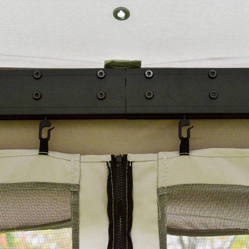 Outsunny 9.5' x 13 Patio Gazebo, Aluminum Frame for Outdoor, Dark Gray