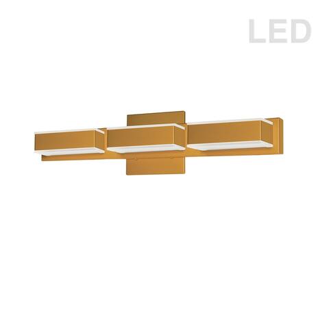 15W LED Wall Vanity, Aged Brass Finish