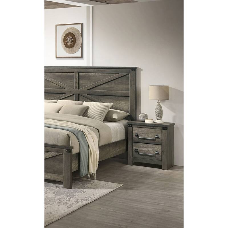 Charming Wooden Nightstand with Stylish Handles for Bedroom Enhancement