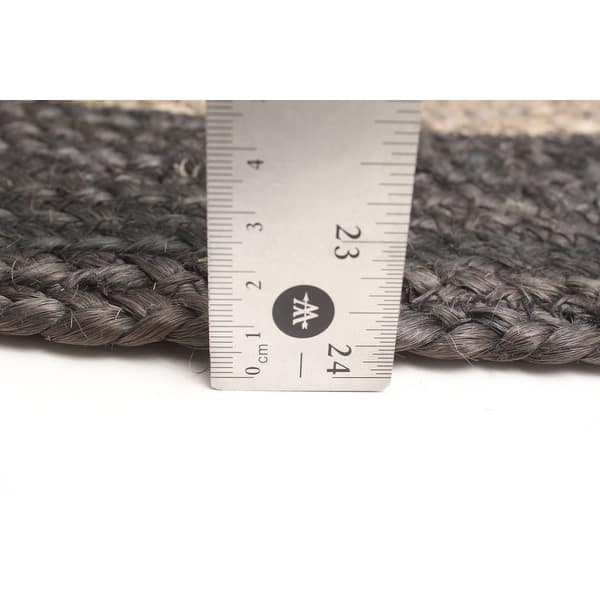 ECARPETGALLERY Braided Weave Palas Denizli Taupe Jute Rug - 4'0 x 4'0