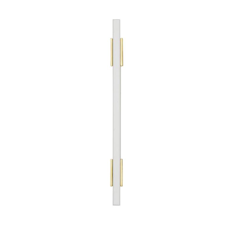 Urbanite 5-1/16 in (128 mm) Center-to-Center Brushed Gold/White Cabinet Pull - 5.0625