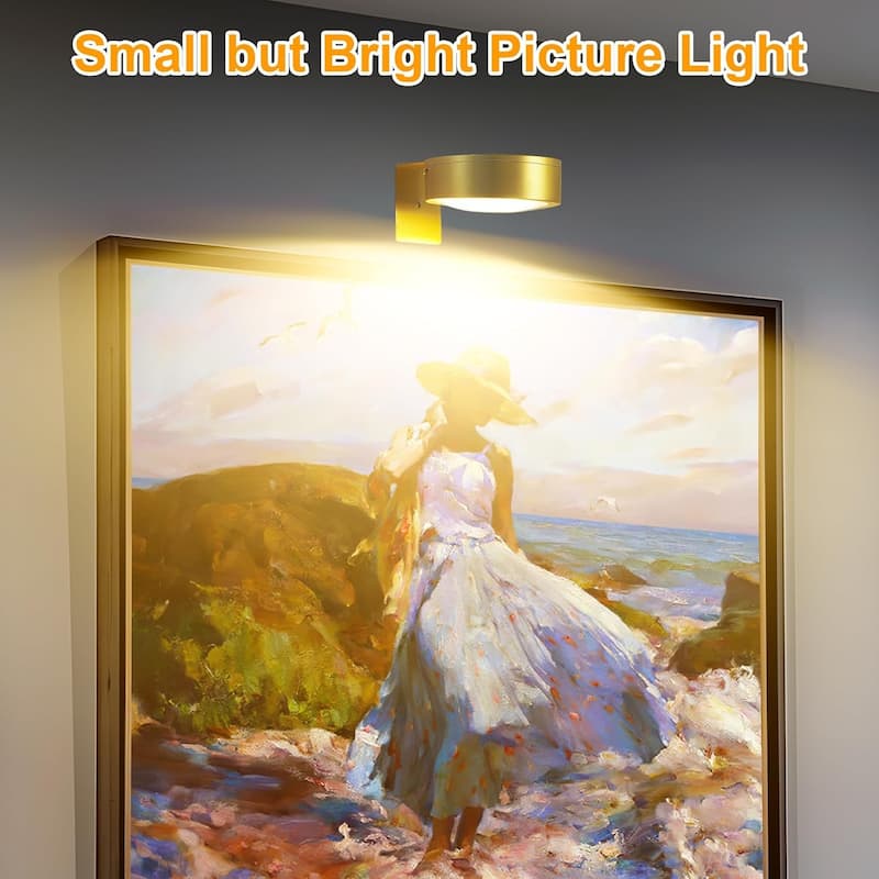 3pcs picture light gold display light plastic wall light