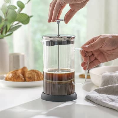 JoyJolt Fluted Glass French Press