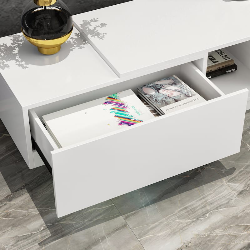 Modern TV Stand Universal Entertainment Center, TV Cabinet 90+inch TV