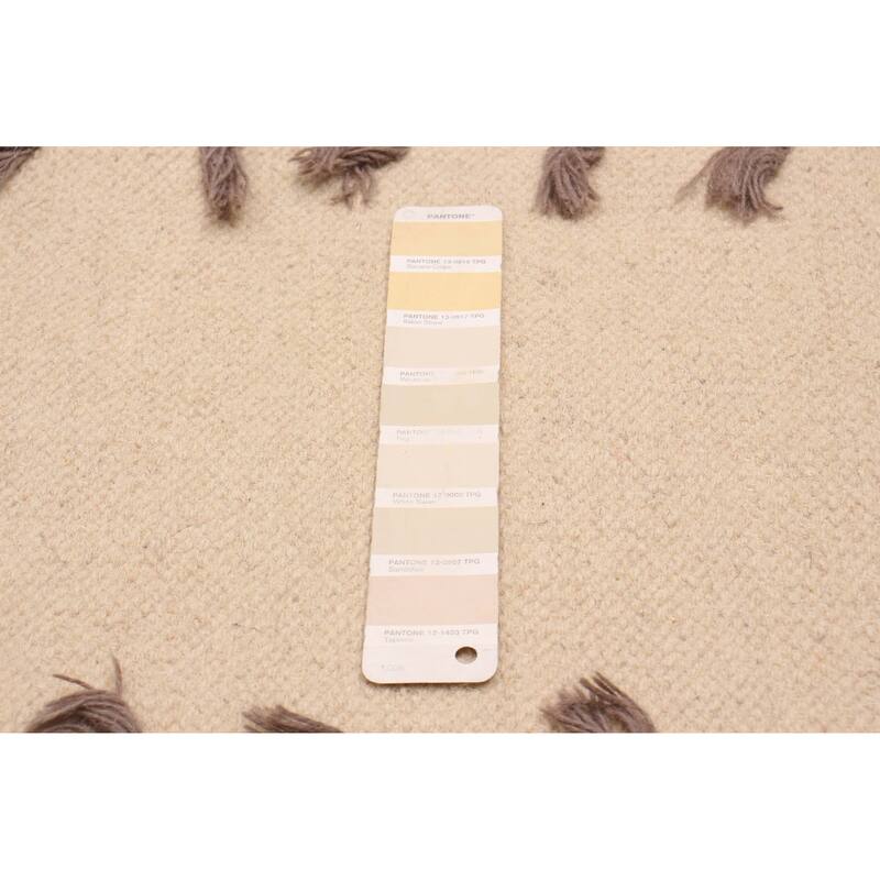 ECARPETGALLERY Flat-Weave Marrakech Ivory Wool Kilim - 5' x 8'