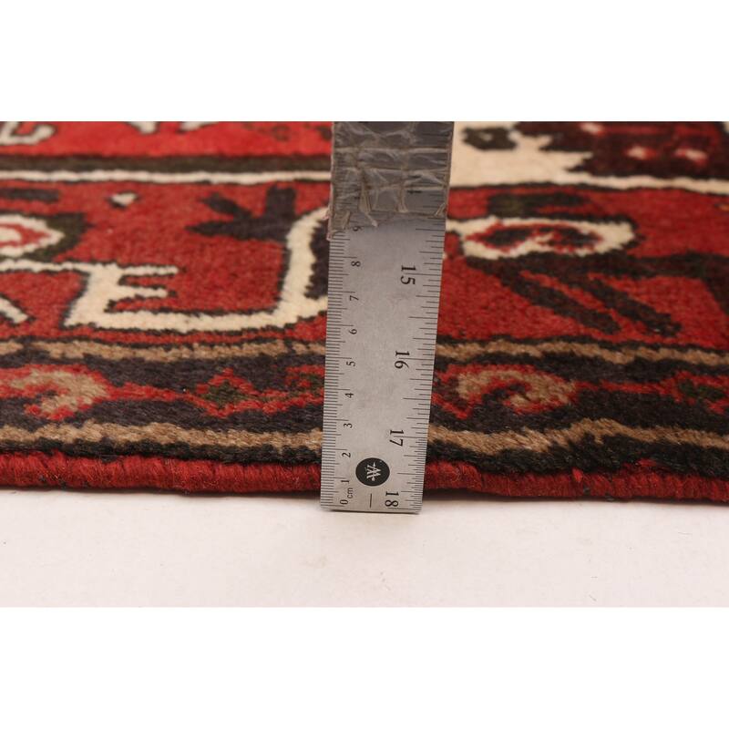 ECARPETGALLERY Hand-knotted Andelz Red Wool Rug - 3'5 x 4'11